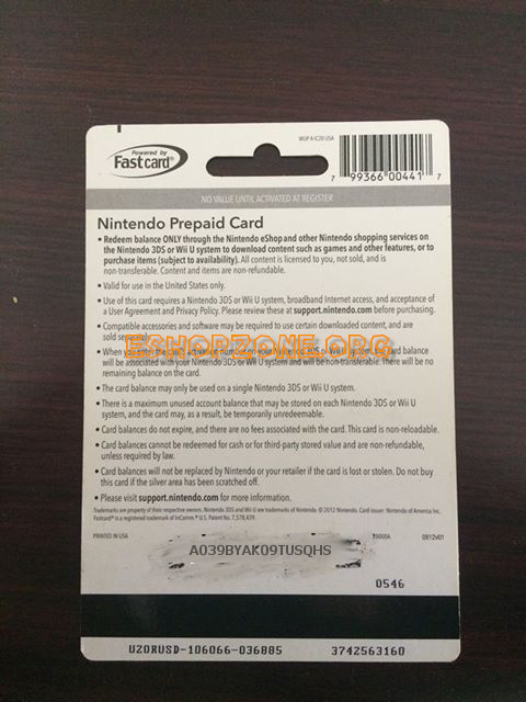 Fresh eShop code